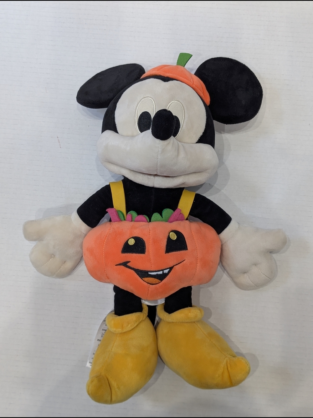Mickey Mouse Halloween Pumpkin Plush - Black, Orange, Yellow